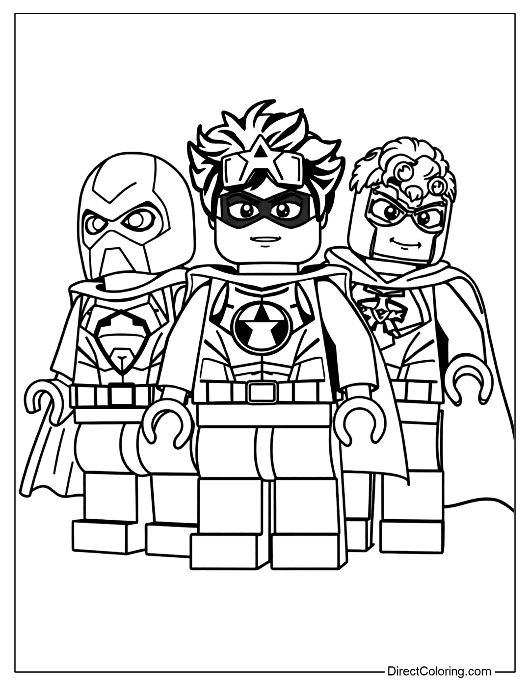 LEGO Superheroes Coloring Page